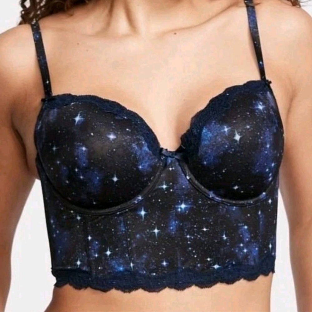 Victoria’s Secret Longline Celestial Bra Top Size 38D/85D